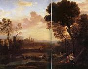 Gellee Claude,dit le Lorrain Paysage avec Paris et Oenone,dit Le gue china oil painting reproduction